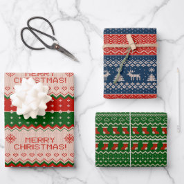 Papel envuelto para Navidades suéteres feos