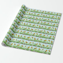Papel envuelto para niños con abejas lindas