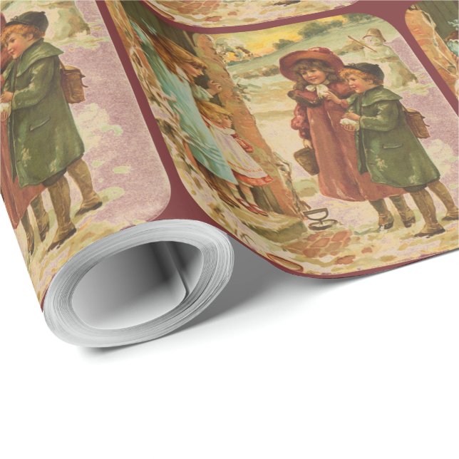 Papel envuelto para niños Navidades de Victoria (Esquina del rollo)