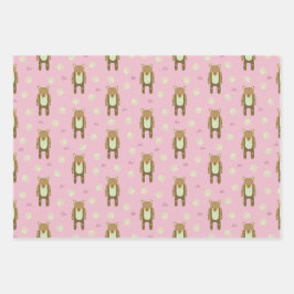 Papel envuelto para oso y amigos