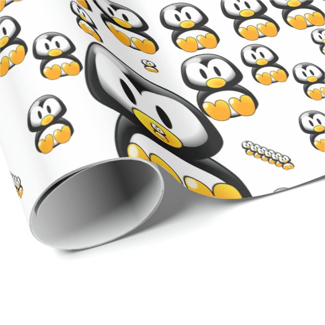 Papel envuelto Pingüino (Esquina del rollo)