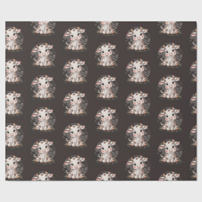 Papel envuelto vaca bebé (Costura)