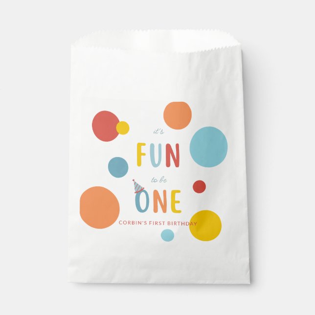 Papel Es divertido ser una bolsa de favores de cumpleaño (Anverso)