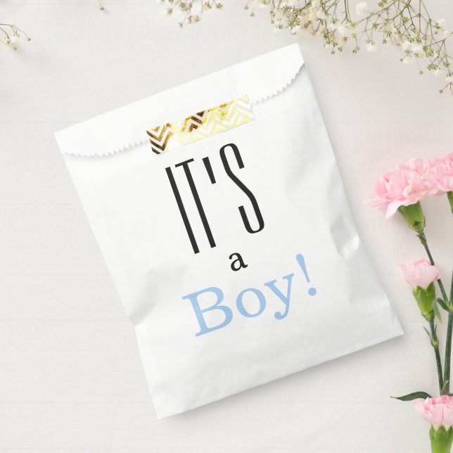 Papel ¡Es un niño! Bolsa de Baby Shower Party Favor (Sellado)