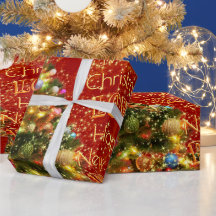 Papel esparcido para envolver árbol de Navidad