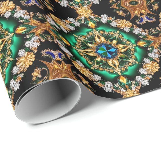 Papel especial de embalaje con colores brasileños (Esquina del rollo)