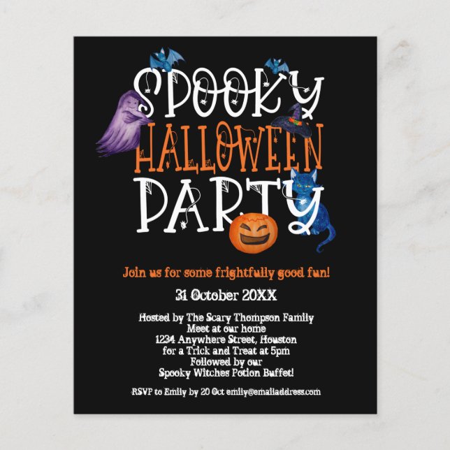 PAPEL | Espectacular fiesta de Halloween Invitació (Frente)