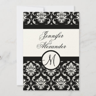 Papel Especulado de Invitación a Damasco Monograma