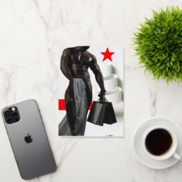 Papel espiral blanco de compras navideñas de Slipp