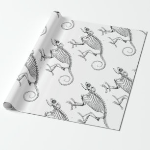 Papel esquelético del regalo del lagarto del