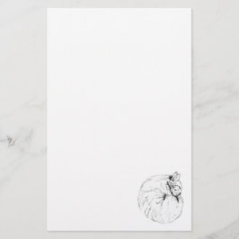 Papel estacionario de Sleeping Kitty
