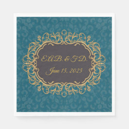 Papel Estilo de Regencia servilleta de monograma Regenci