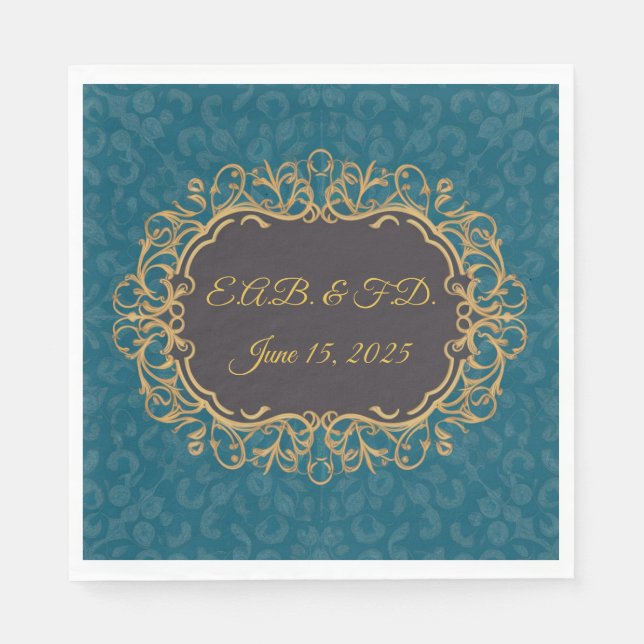 Papel Estilo de Regencia servilleta de monograma Regenci (Anverso)