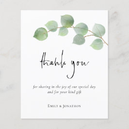 PAPEL | Eucalyptus Leaf Script Photo Gracias