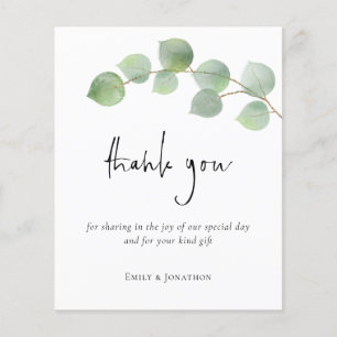 PAPEL   Eucalyptus Leaf Script Photo Gracias
