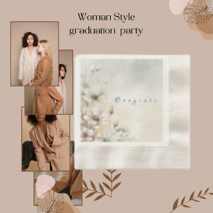 Papel Felicidades, borde de flor floral servilleta de pa