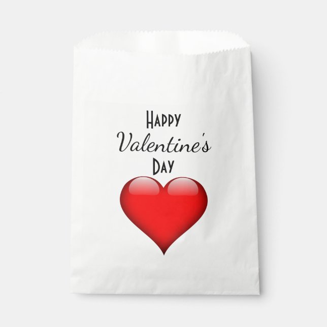 Papel Feliz Bolsa de Favor de San Valentín (Anverso)