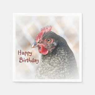 Papel Feliz Cumpleaños Servilleta de Pollo