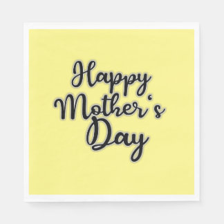 Papel Feliz Día de las Madres Servilleta Amarilla