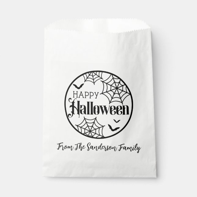 Papel Feliz Halloween - Bolsa de Favor Personalizado de  (Anverso)