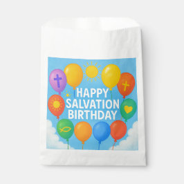 Papel Feliz Salvación Bolsa de Favor de Cumpleaños