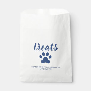 Papel fiesta de cachorro tratar bolsa azul