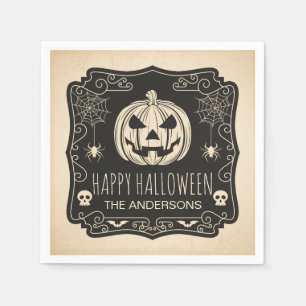 Papel Fiesta de Halloween personalizada   Servilleta