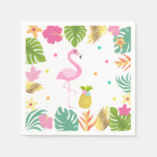 Papel Flamenco tropical de la servilleta del fiesta de