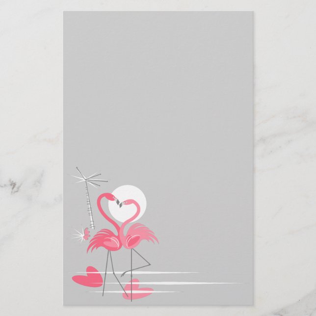 Papel Flamingo Love Side (Anverso)