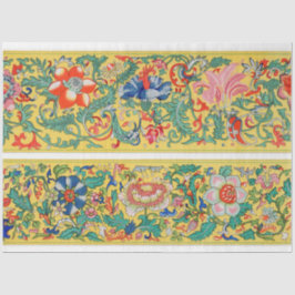 Papel floral de fondo amarillo