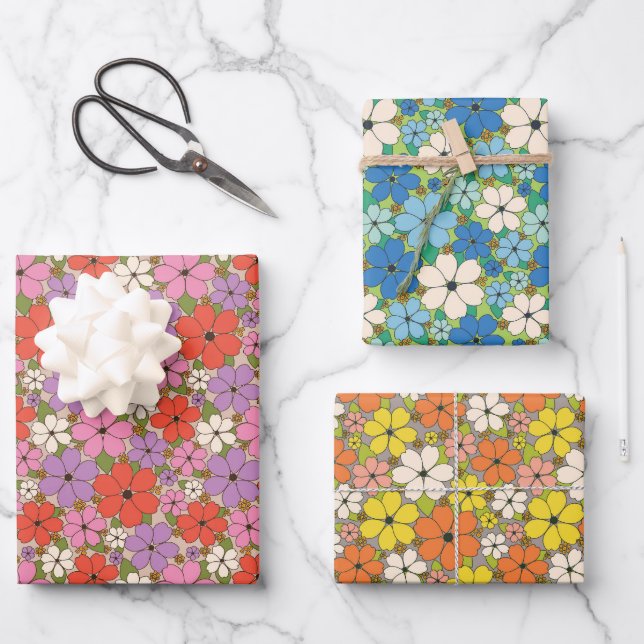 Papel Floral Jeune de Colores Surtidos (Anverso)