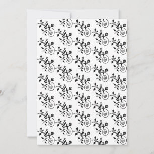 Papel floral negro y blanco