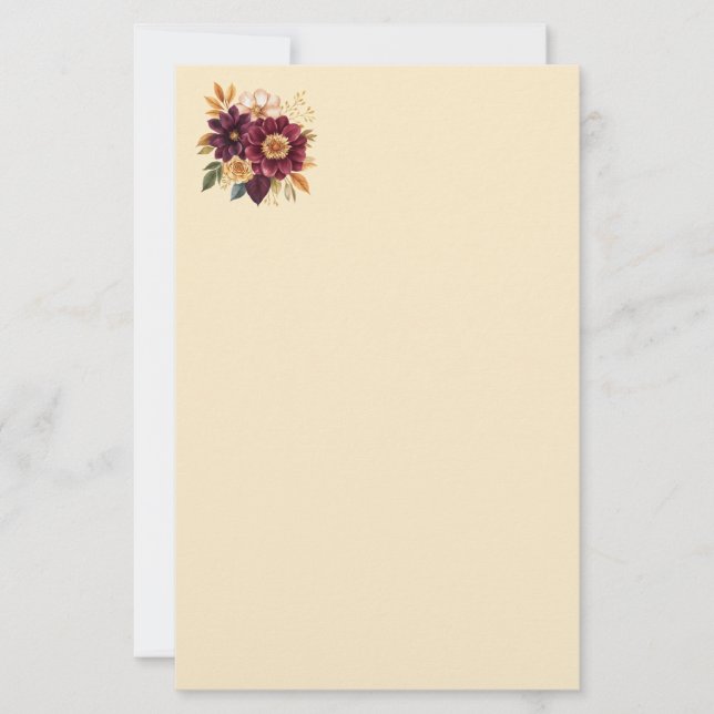 Papel Floral para Papelería (Anverso)