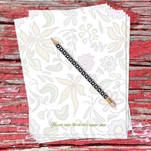 Papel Floral para Scrapbook en Blanco