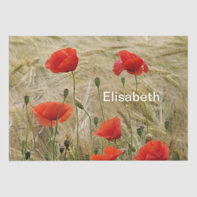 papel floral rojo de verano (Anverso)