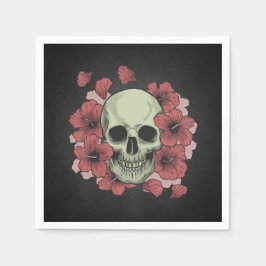 Papel Floral Skull Dia de los Muertos | Servilleta