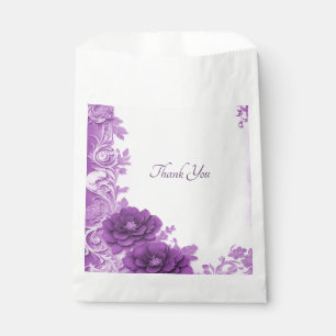 Papel Flores púrpuras florecen bolsa de favoritas