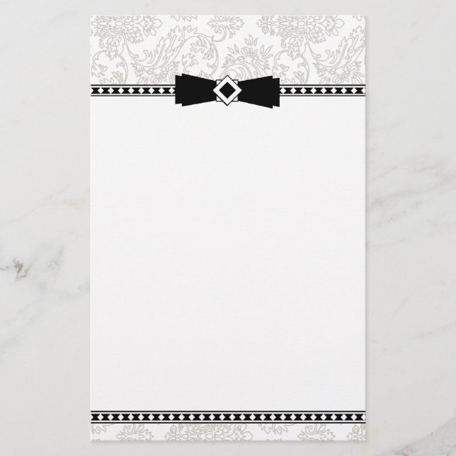 Papel formal plateado y negro (Anverso)