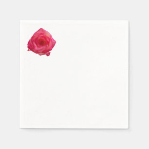 Papel Foto de un rosa en una servilleta