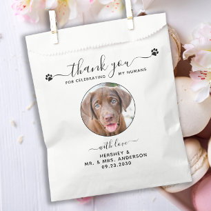 Papel Foto moderna Bolsa Doggie Gracias Favores De Boda