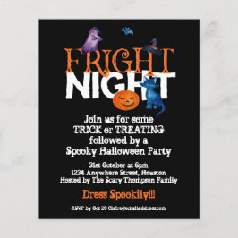 PAPEL | Fright Night Halloween Party Black Invite
