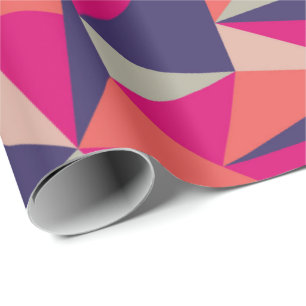 Papel geométrico del papel de regalo del triángu