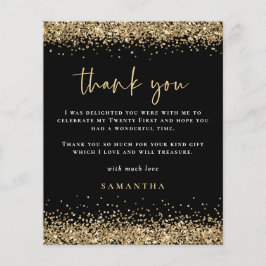 PAPEL | Glitter de Oro Negro Veintiuno Gracias