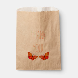 Papel Gracias Buteerflies dibujando la bolsa de favores