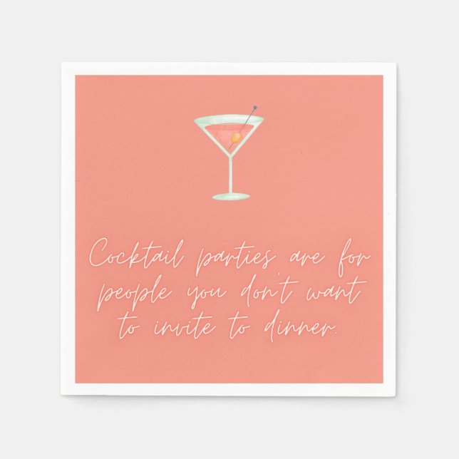 Papel Guión de salmón de servilleta graciosa fiesta de c (Anverso)