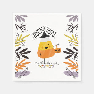 Papel Halloween de maíz dulce o truco   Servilleta