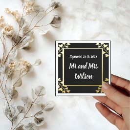 Papel Hermosa flor rosa en la servilleta de cóctel de or