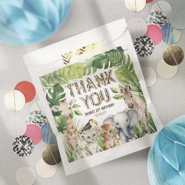 Papel Hes a Wild One, Boy primera bolsa de favores de cu (WIld one, boy 1st birthday favor bags.)