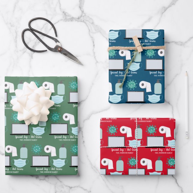 Papel higiénico con virus Spread Joy Not Germs 202 (Anverso)