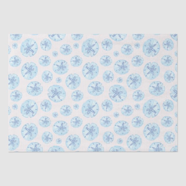 Papel higiénico de arena azul acuático (Anverso)